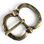 Boucle médiévale pour lanières, laiton vieilli, 10 mm