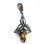 SHAMROCK, pendant, silver 925 and citrine