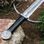 ULTIMA RATIO REGUM etched single handed SWORD FULL TANG