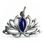 Fleur de Lotus sacrée, pendentif, argent - Lapis