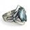 SHAMROCK, ring, topaz, sterling silver