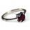 OCULAR, sterling silver ring with garnet