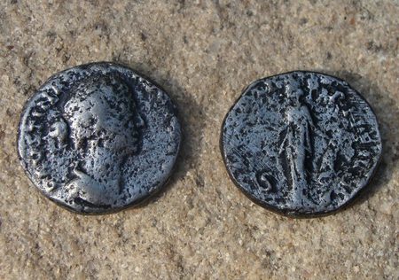 FAUSTINA II., 150 - 180, AS, REPLICA OF A ROMAN COIN