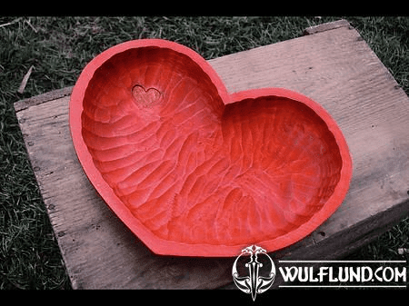 HEART DISH, HAND CARVED