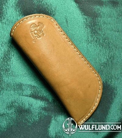 LEATHER GLASSES CASE, BROWN