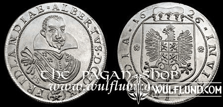 BOHEMIA, ALBRECHT VON WALLENSTEIN 1583 - 1634, THALER 1626, ALUMINUM COIN REPLICA