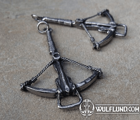 CROSSBOW, PEWTER PENDANT