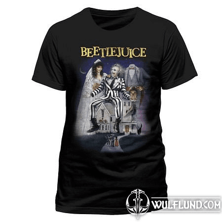 BEETLEJUICE - POSTER, UNISEX T-SHIRT - BLACK