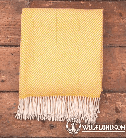 YELLOW HERRINGBONE, COUVERTURE, MERINO, IRLANDE