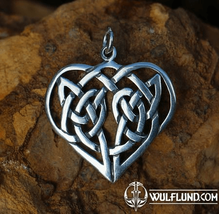 CELTIC HEART PENDANT, SILVER