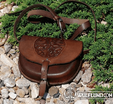 HANDBAG WITH THE CELTIC KNOT, HANDCARVED