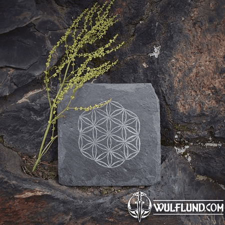 FLOWER OF LIFE SLATE COASTER