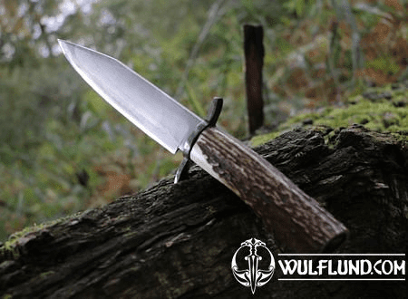 HOLT, BOWIE KNIFE WITH ANTLER, HAMON HARDENING