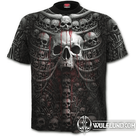 DEATH RIBS - FRONT PRINT T-SHIRT BLACK