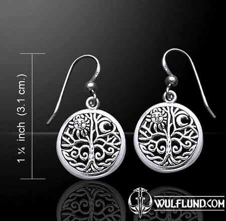 TREES OF LIFE, SILVER EARRINGS, AG 925