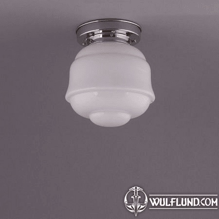 FRONTIER, CEILING LAMP, NICKEL ROUND FIXTURE