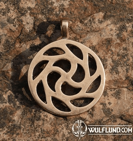 SUN SYMBOL, BRONZE PENDANT