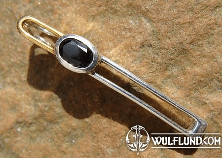THE ROD II, SILVER PENDANT WITH BLACK SPINEL, AG 925