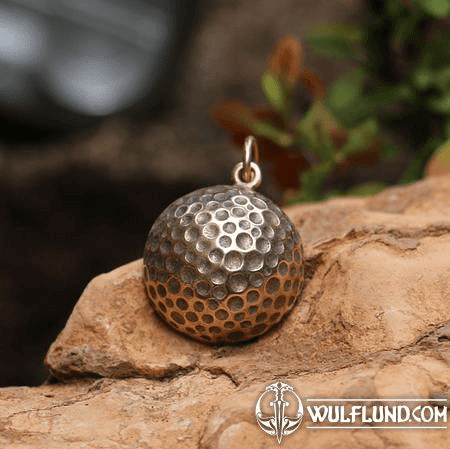 GOLF BALL, BRONZE PENDANT