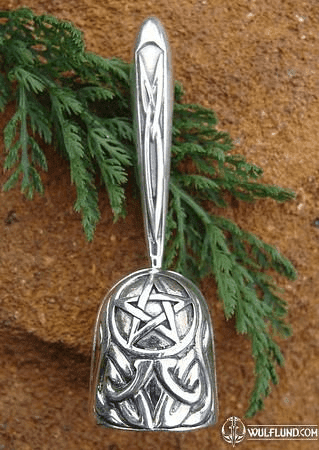 SMALL SILVER HANDBELL WITH PENTALCE