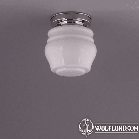 FLOWER BUD CEILING LAMP, NICKLE ROUND FIXTURE