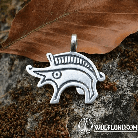 BOAR, SILVER PENDANT