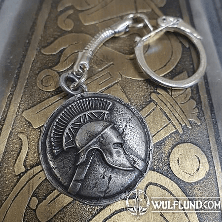 SPARTA, SPARTAN WARRIOR, ZINC KEYCHAIN