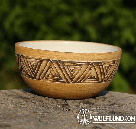 CERAMIC BOWL, CELTIC TRIANGLES