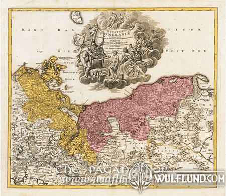 POMERANIA, HOMAN, HISTORICAL MAP, REPLICA