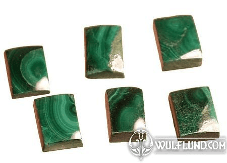 MALACHITE, CABOCHON GEMSTONE, RECTANGULAR