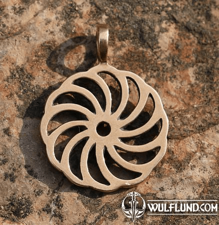 SUN SYMBOL IV, BRONZE PENDANT