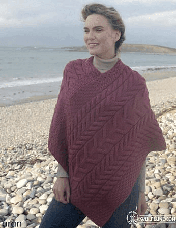 VIONA TRIANGULAR PONCHO, IRISH WOOL