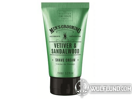 SCOTTISH FINE SOAPS SHAVE CREAM - VETIVER AND SANDALWOOD, 150ML