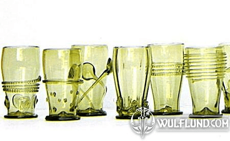 GIFT SET OF SIX 300ML HISTORICAL GLASS CUPS