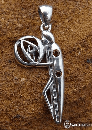 BEETLE, ART NOUVEAU, PENDANT, GARNET, AG 925