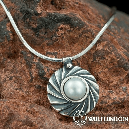 AURINKO, COLLIER, ARGENT STERLING, PERLE