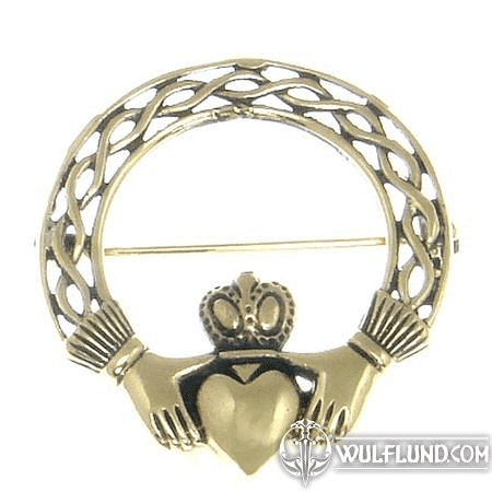 CLADDAGH - BRONZE BROOCH