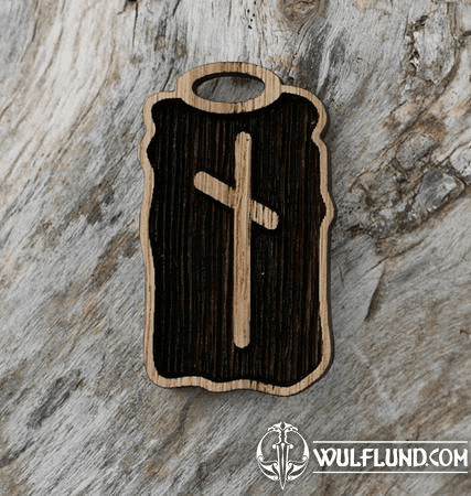 NAUTHIZ - RUNE - FUTHARK, WOOD