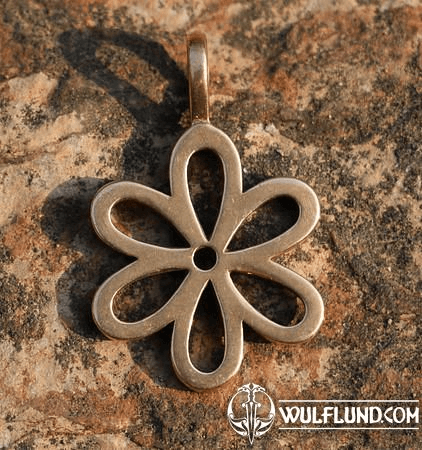 FLOWER, BRONZE PENDANT