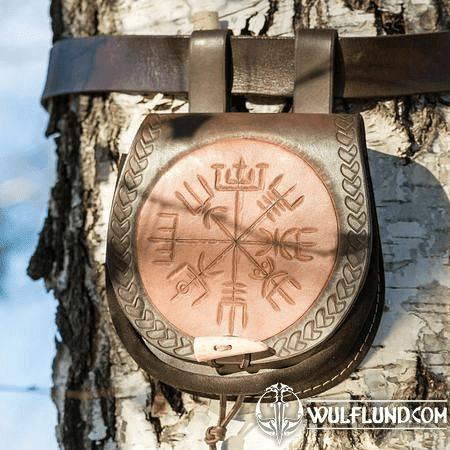 VEGVÍSIR, LEATHER VIKING BAG