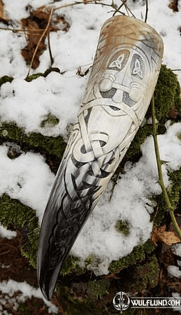 ODIN, LUXURY ENGRAVED DRINKING HORN