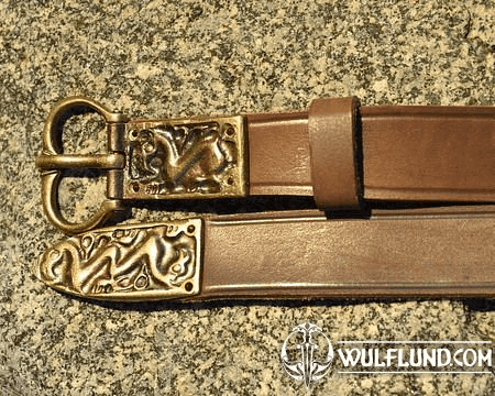 SLAVIC LEATHER BELT WITH GRIFFIN