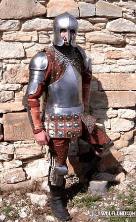 ARMOUR SUIT, IRON AND LEATHER