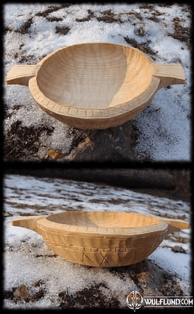 HAND CARVED DECORATED BOWL