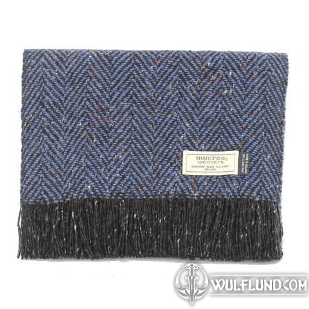 SCARF, DONEGAL TWEED, BLUE