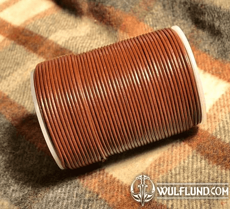 LEATHER CORD, BROWN, ROUND, 1.5 MM, 1 M