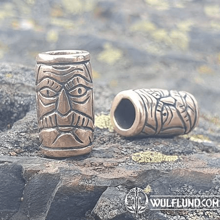 VIKING BEARD RING - GREYBEARD, BRONZE