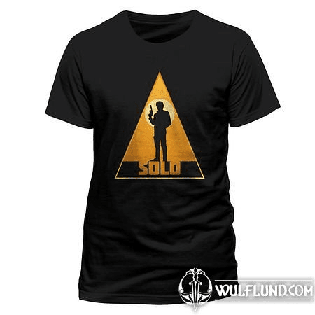 HAN SOLO MOVIE - RETRO SOLO TRIANGLE, UNISEX T-SHIRT - BLACK