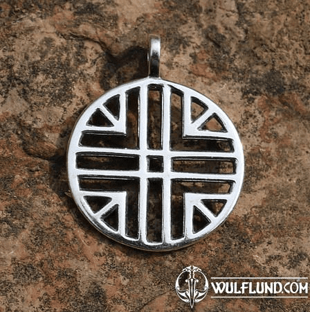 SUN SYMBOL, HALLSTATT CULTURE, SILVER PENDANT