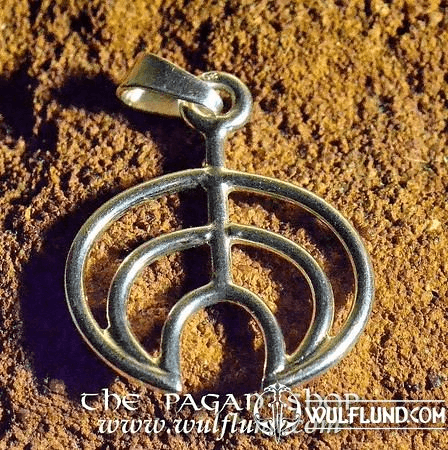 CELTIC LUNE, SILVER MINIATURIZED REPLICA OF A IRON AGE PENDANT, AG 925